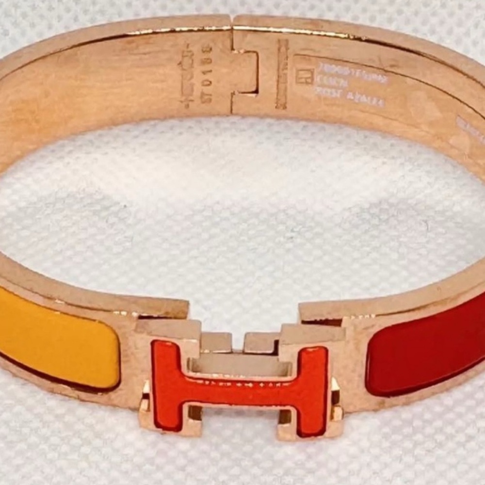 Rose Gold and multicolour Enamel Bracelet